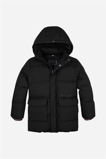 Tommy Hilfiger Monotype Ribstop Puffer Jacket - Black